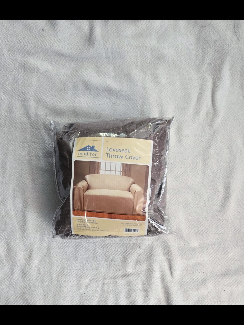 Madison Loveseat Throw Cover in Light Brown